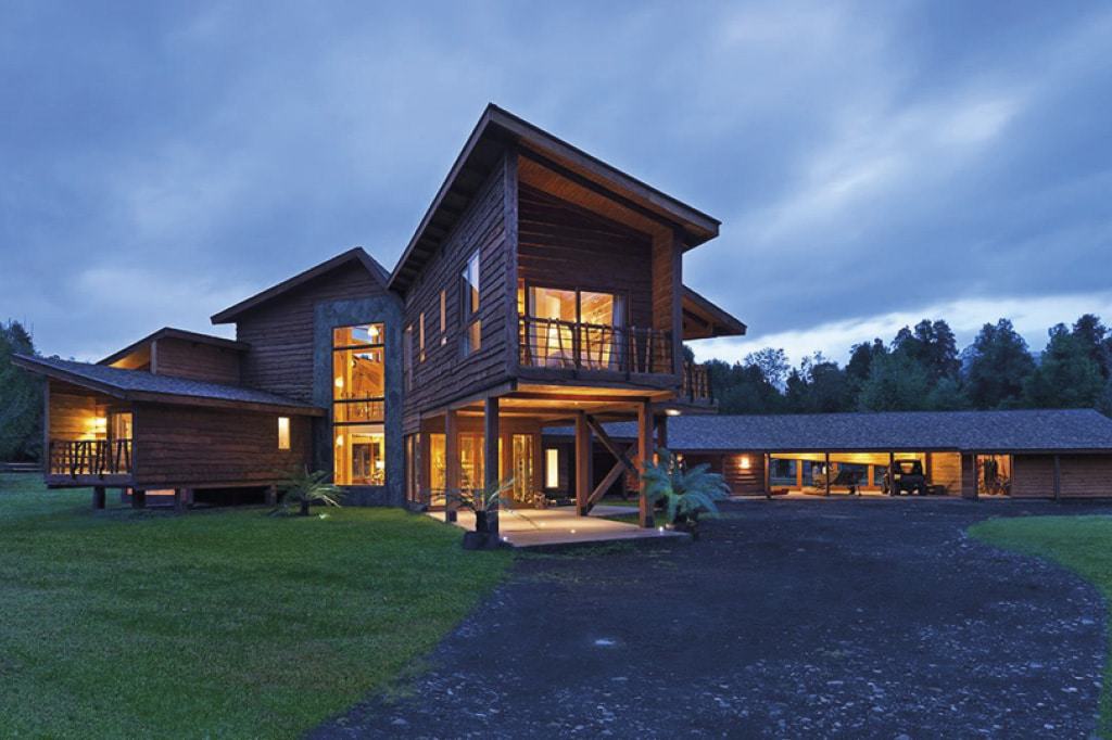 Exclusive fly-fishing lodge surrounded by native forests and crystal-clear rivers